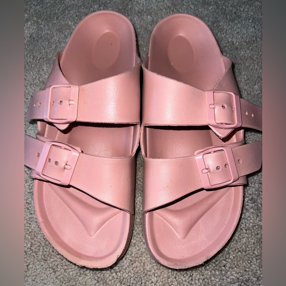Target Pink Double Strap Waterproof Jelly Slide Sandals Womens 11 - Picture 2 of 8